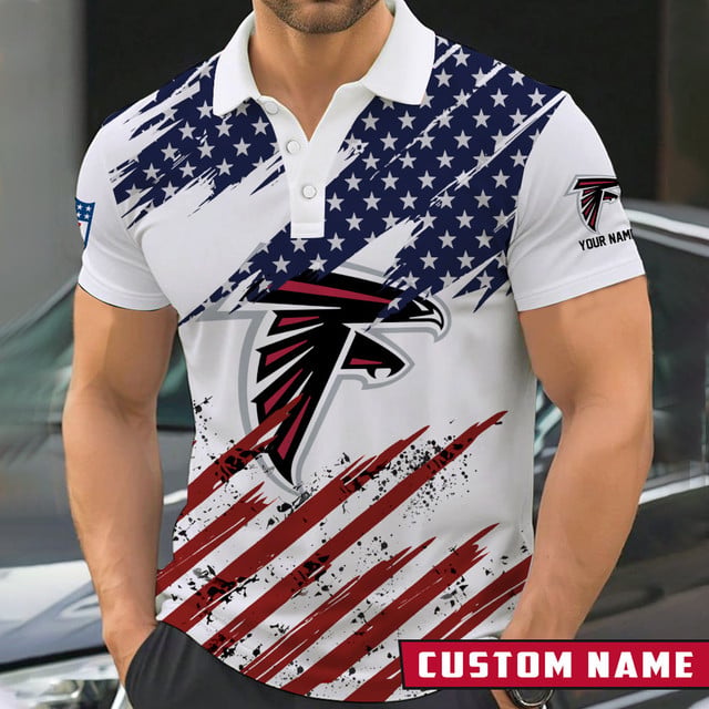 LIMITED EDITION - NEW CUSTOMIZED NFL18 ATF ATLANTA FALCONS POLO SHIRT
