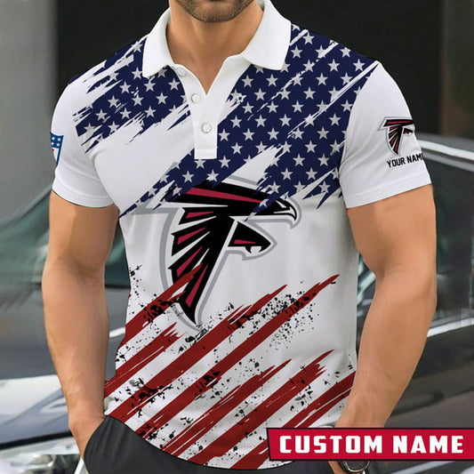 LIMITED EDITION - NEW CUSTOMIZED NFL18 ATF ATLANTA FALCONS POLO SHIRT
