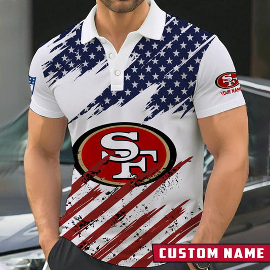 LIMITED EDITION - NEW CUSTOMIZED NFL11 SF49 SAN FRANCISCO 49ERS POLO SHIRT