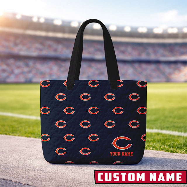 LIMITED EDITION - NEW CUSTOMIZED NFL26 CH BEARS QUILTED TOTE BAG