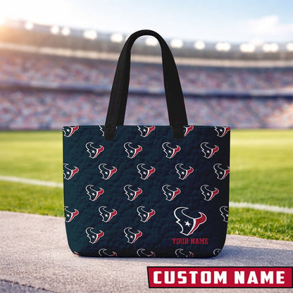 LIMITED EDITION - NEW CUSTOMIZED NFL15 HT TEXANS QUILTED TOTE BAG