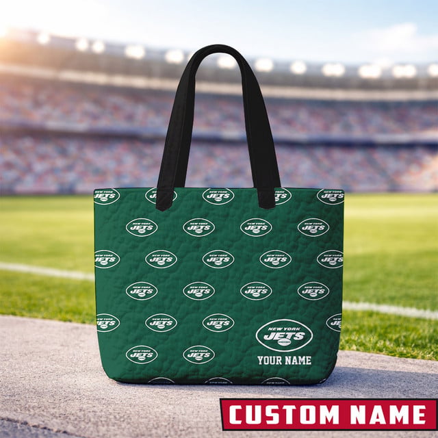 LIMITED EDITION - NEW CUSTOMIZED NFL25 NY JETS QUILTED TOTE BAG