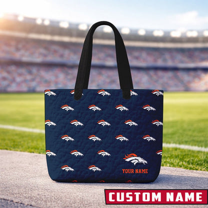 LIMITED EDITION - NEW CUSTOMIZED NFL13 DV BRONCOS QUILTED TOTE BAG