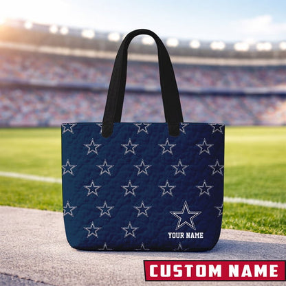 LIMITED EDITION - NEW CUSTOMIZED NFL21 DL COWBOYS QUILTED TOTE BAG