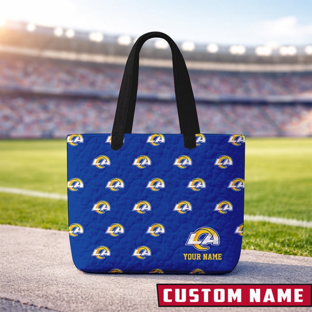 LIMITED EDITION - NEW CUSTOMIZED NFL22 LA RAMS QUILTED TOTE BAG
