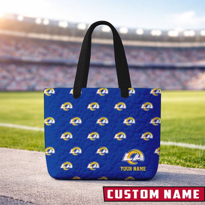 LIMITED EDITION - NEW CUSTOMIZED NFL22 LA RAMS QUILTED TOTE BAG