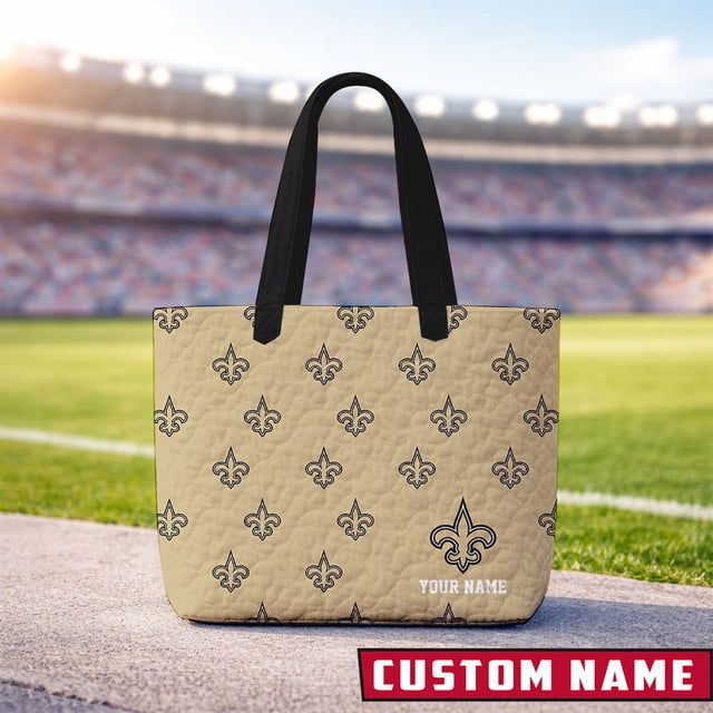 LIMITED EDITION - NEW CUSTOMIZED NFL24 NO SAINTS QUILTED TOTE BAG