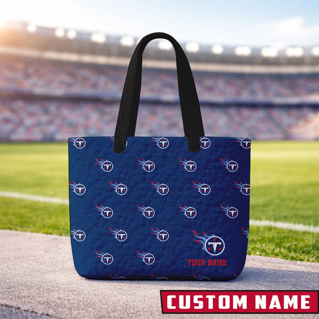 LIMITED EDITION - NEW CUSTOMIZED NFL31 TN TITANS QUILTED TOTE BAG