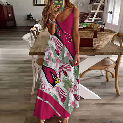 LIMITED RUN - NEW CUSTOMED NFL20 ARC AR CARDINALS HAWAIIAN LONG DRESS