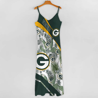 LIMITED RUN - NEW CUSTOMED NFL08 GBP GB PACKERS HAWAIIAN LONG DRESS
