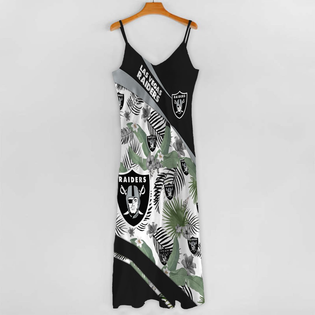 LIMITED RUN - NEW CUSTOMED NFL07 LVR LV RAIDERS HAWAIIAN LONG DRESS