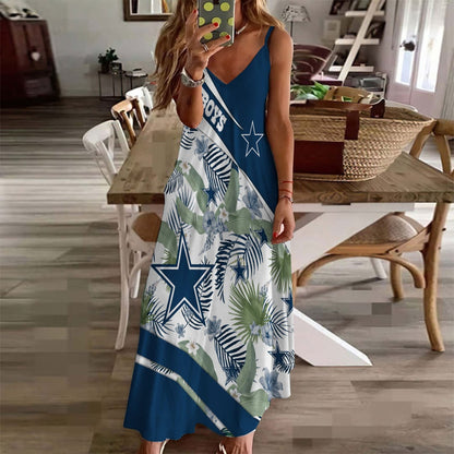 LIMITED RUN - NEW CUSTOMED NFL21 DCB DL COWBOYS HAWAIIAN LONG DRESS