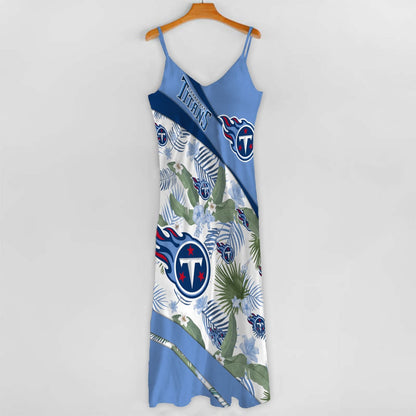LIMITED RUN - NEW CUSTOMED NFL31 TST TN TITANS HAWAIIAN LONG DRESS
