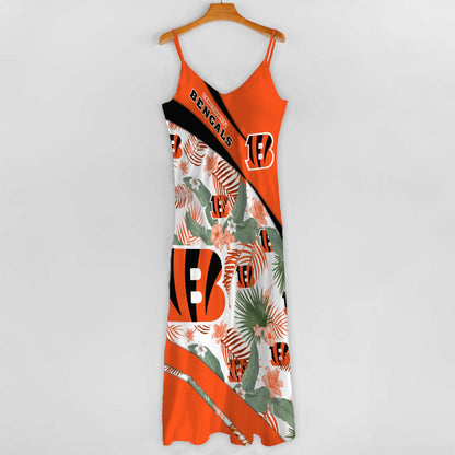 LIMITED RUN - NEW CUSTOMED NFL16 CCB CC BENGALS HAWAIIAN LONG DRESS