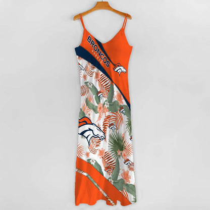 LIMITED RUN - NEW CUSTOMED NFL13 DVB DV BRONCOS HAWAIIAN LONG DRESS