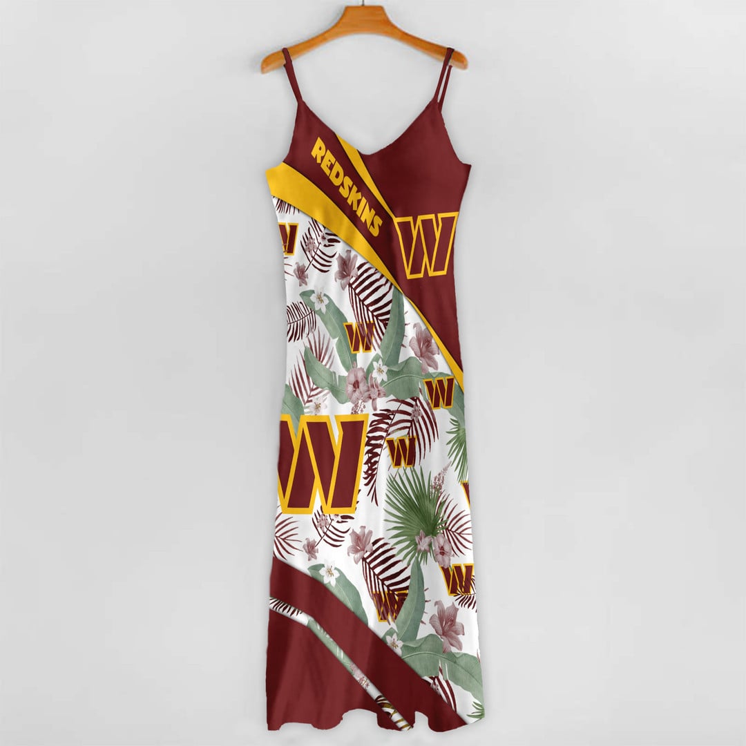 LIMITED RUN - NEW CUSTOMED NFL12 WTC WS COMMANDERS HAWAIIAN LONG DRESS