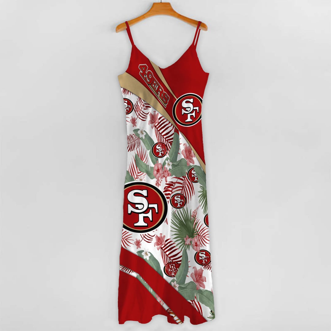 LIMITED RUN - NEW CUSTOMED NFL11 SF49 SF49ERS HAWAIIAN LONG DRESS