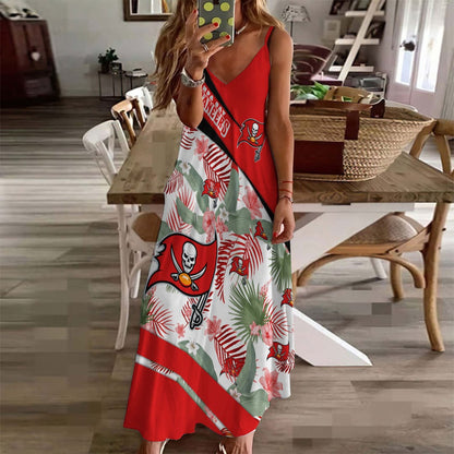 LIMITED RUN - NEW CUSTOMED NFL10 TBB TB BUCCANEERS HAWAIIAN LONG DRESS
