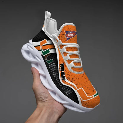 EXCLUSIVE EDITION - NEW CUSTOMIZED NCAA FBS17 MIH MIAMI HURRICANES CLUNKY SNEAKERS