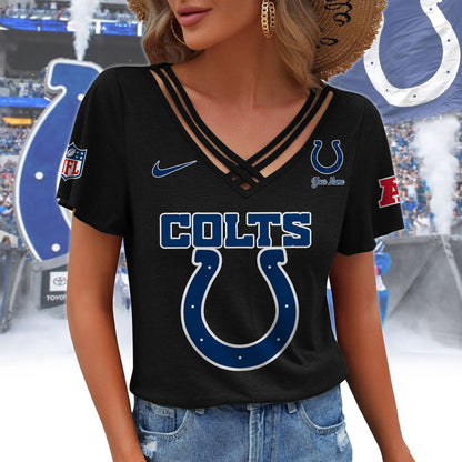 [SPECIAL OFFER] NEW CUSTOMIZED NFL17 IDC INDIANAPOLIS COLTS V-NECK SHIRT