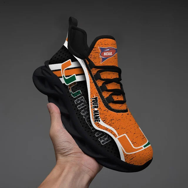 EXCLUSIVE EDITION - NEW CUSTOMIZED NCAA FBS17 MIH MIAMI HURRICANES CLUNKY SNEAKERS