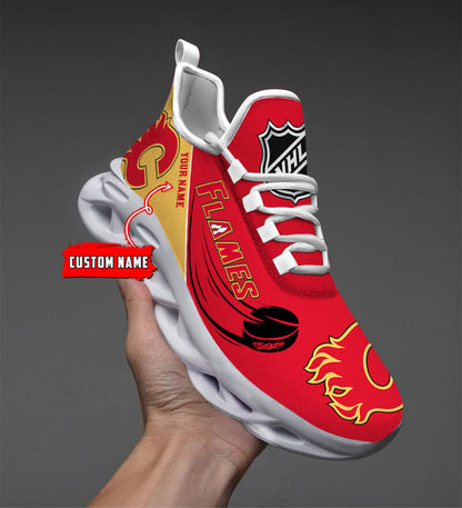 LIMITED EDITION - NEW CUSTOMIZED NHL17 CGF CALGARY FLAMES CLUNKY SNEAKERS