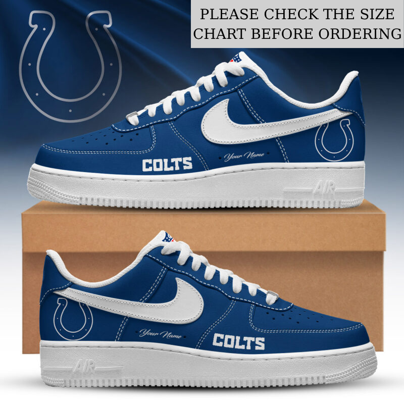 LIMITED EDITION - NEW CUSTOMIZED NFL17 IDC INDIANAPOLIS COLTS AF1 SHOES