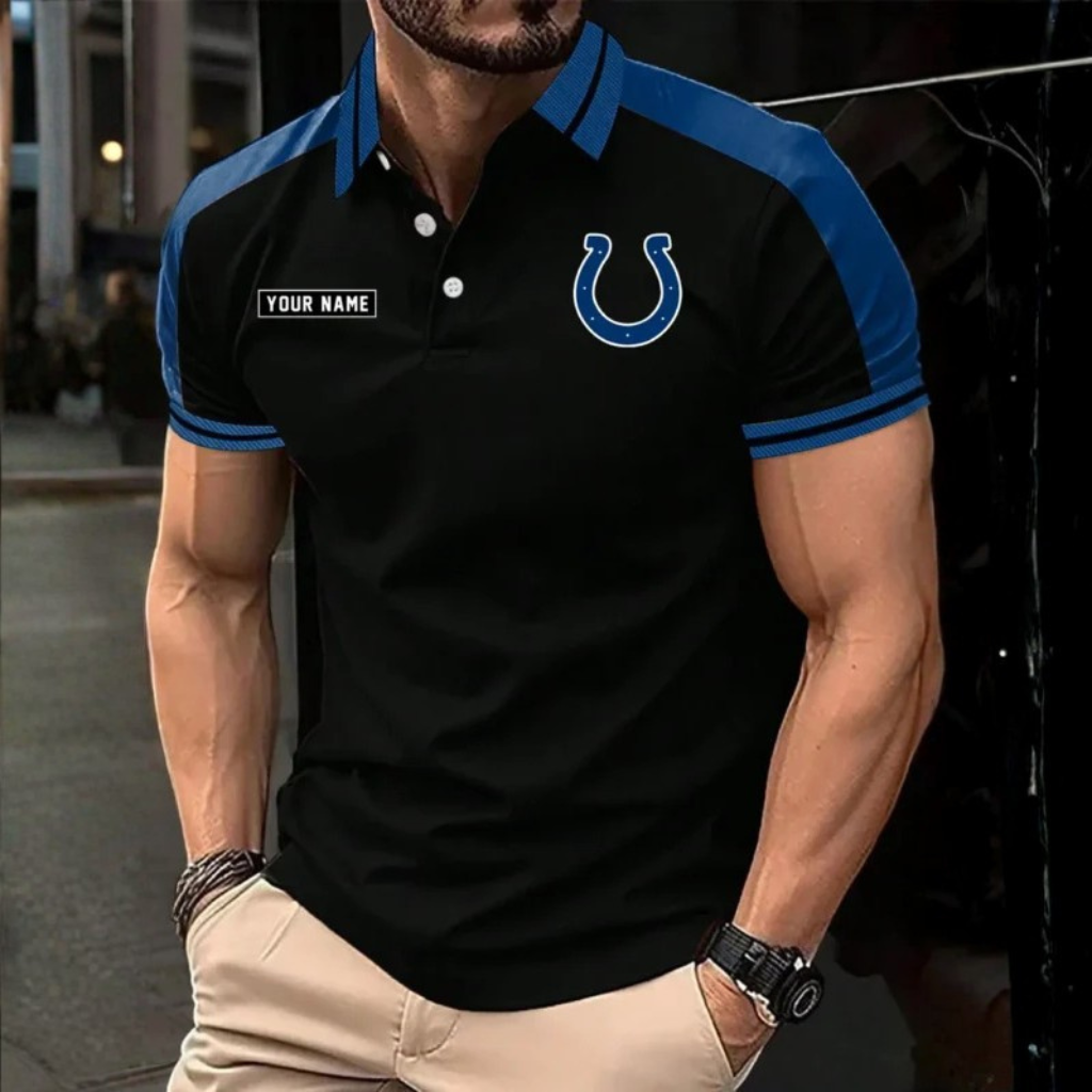 [SPECIAL OFFER] NEW CUSTOMIZED NFL17 IDC INDIANAPOLIS COLTS POLO SHIRT