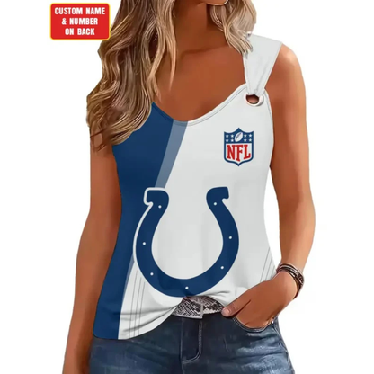 [SPECIAL OFFER] NEW CUSTOMIZED NFL17 IDC INDIANAPOLIS COLTS O-RING SHOULDER TANK TOP