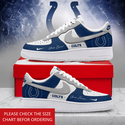 LIMITED EDITION - NEW CUSTOMIZED NFL17 IDC INDIANAPOLIS COLTS AF1 SHOES