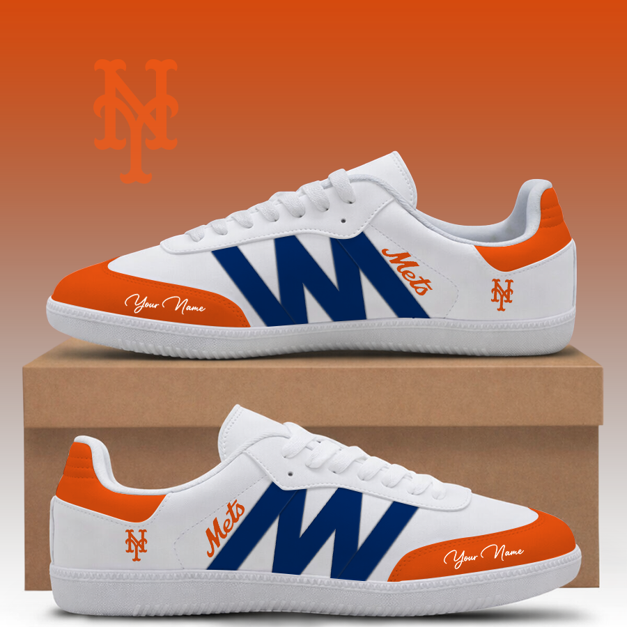 [FLASH SALE] NEW CUSTOMIZED MLB17 NYM NEW YORK METS CLASSIC SNEAKERS