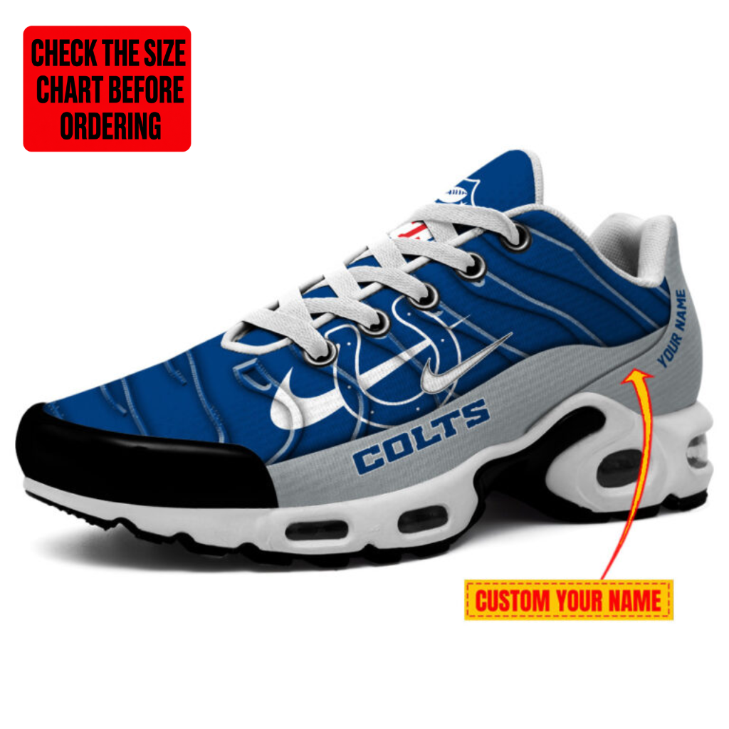 [SPECIAL OFFER] NEW CUSTOMIZED NFL17 IDC INDIANAPOLIS COLTS AIR MAX PLUS SNEAKERS