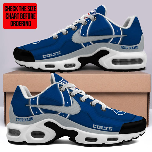 LIMITED EDITION - NEW CUSTOMIZED NFL17 IDC INDIANAPOLIS COLTS AIR MAX PLUS SNEAKERS