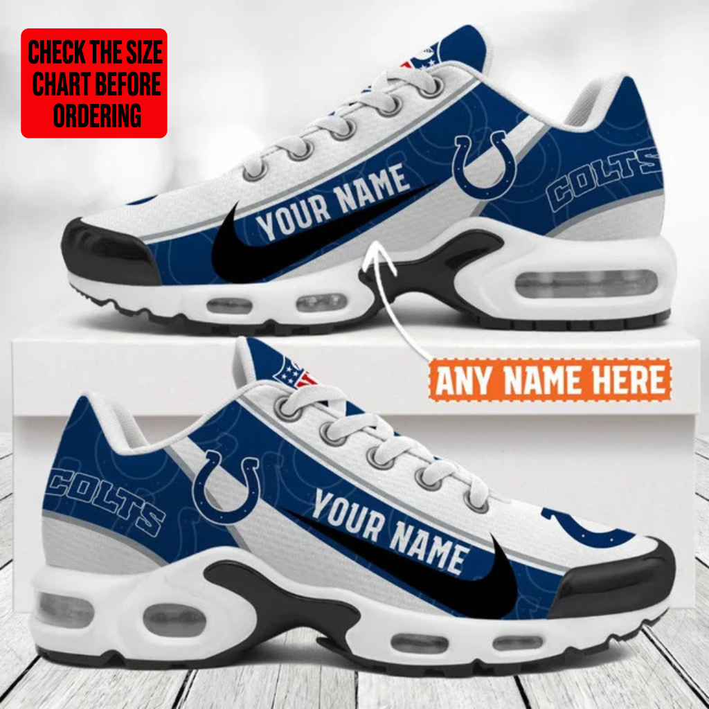 [SPECIAL OFFER] NEW CUSTOMIZED NFL17 IDC INDIANAPOLIS COLTS AIR MAX PLUS SNEAKERS