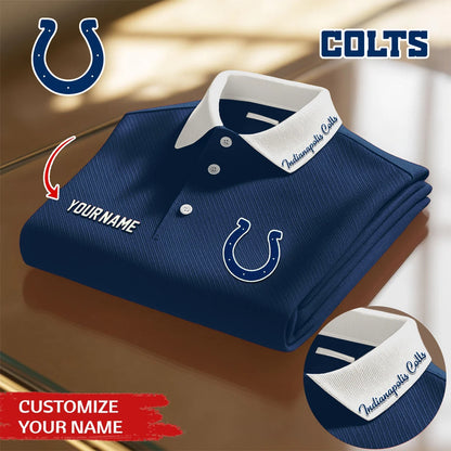 LIMITED EDITION - NEW CUSTOMIZED NFL17 IDC INDIANAPOLIS COLTS POLO SHIRT