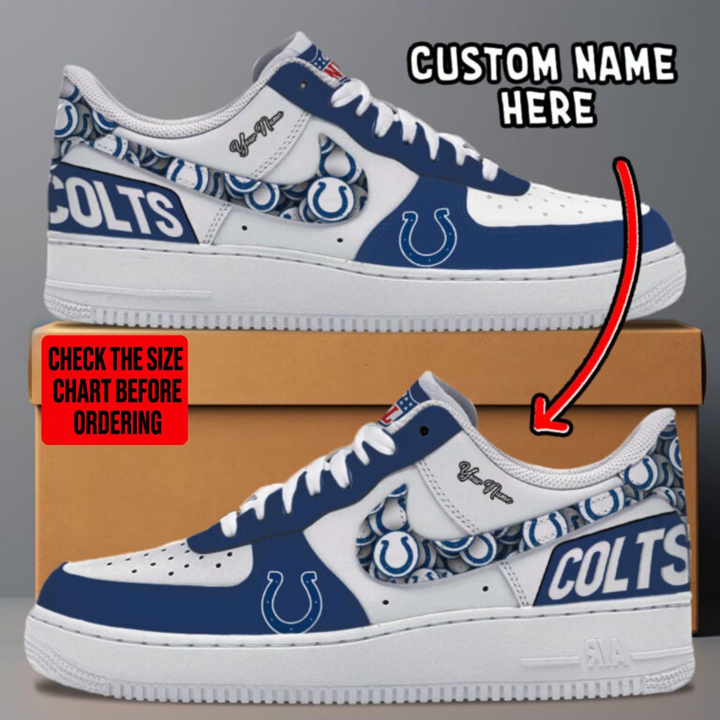 LIMITED EDITION - NEW CUSTOMIZED NFL17 IDC INDIANAPOLIS COLTS AF1 SNEAKERS