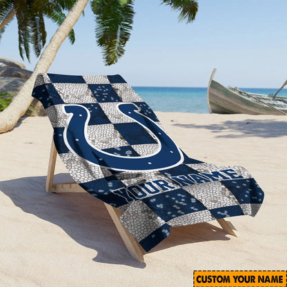 LIMITED EDITION - NEW CUSTOMIZED NFL17 IDC INDIANAPOLIS COLTS BEACH TOWEL