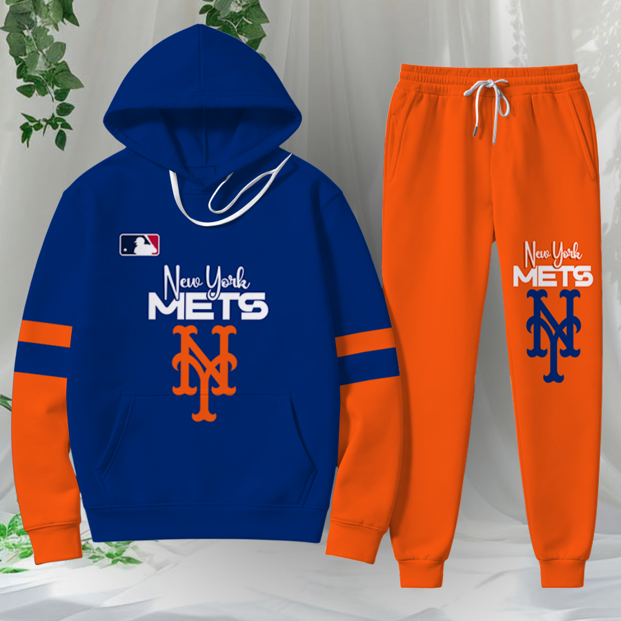LIMITED EDITION - NEW CUSTOMIZED MLB17 NYM NEW YORK METS HOODIE & SWEATPANTS SET