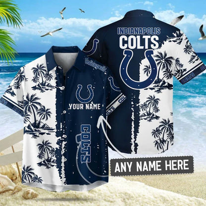 LIMITED EDITION - NEW CUSTOMIZED NFL17 IDC INDIANAPOLIS COLTS UNISEX HAWAIIAN SHIRT & SHORTS SET