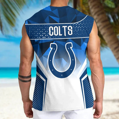 LIMITED EDITION - NEW CUSTOMIZED NFL17 IDC INDIANAPOLIS COLTS MEN'S GYM SHIRT