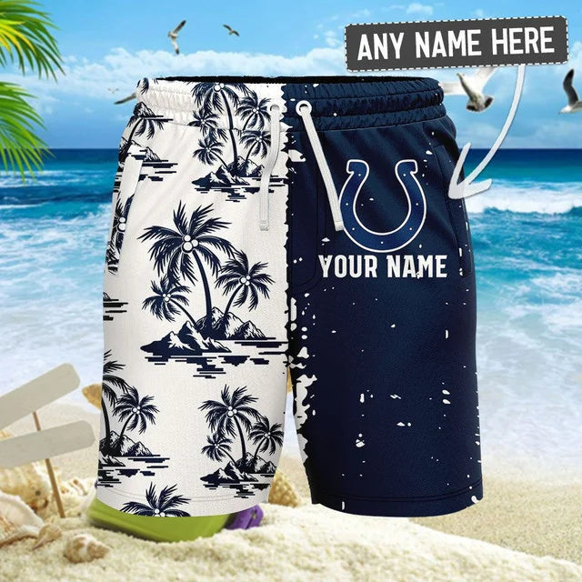 LIMITED EDITION - NEW CUSTOMIZED NFL17 IDC INDIANAPOLIS COLTS UNISEX HAWAIIAN SHIRT & SHORTS SET