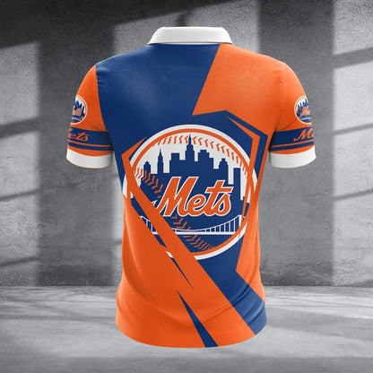 [FLASH SALE] NEW CUSTOMIZED MLB17 NYM NEW YORK METS ZIP POLO SHIRT