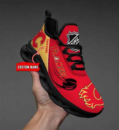 LIMITED EDITION - NEW CUSTOMIZED NHL17 CGF CALGARY FLAMES CLUNKY SNEAKERS