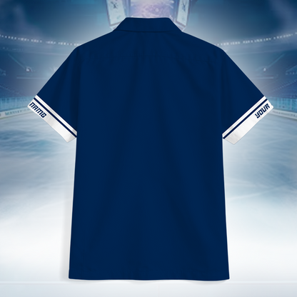 LIMITED EDITION - NEW CUSTOMIZED NHL18 CBJ COLUMBUS BLUE JACKETS UNISEX HAWAIIAN SHIRT