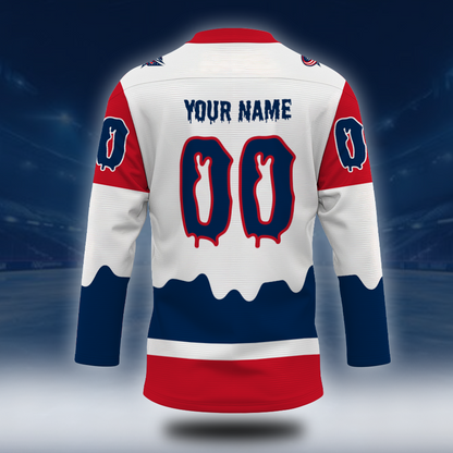 LIMITED EDITION - NEW CUSTOMIZED NHL18 CBJ COLUMBUS BLUE JACKETS UNISEX HOCKEY JERSEY