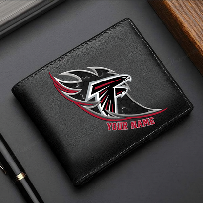 LIMITED EDITION - NEW CUSTOMIZED NFL18 ATF ATLANTA FALCONS LEATHER WALLET