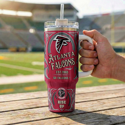 LIMITED EDITION - NEW CUSTOMIZED NFL 18 ATF ATLANTA FALCONS 40OZ TUMBLER