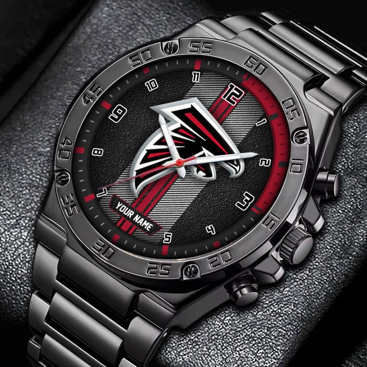 LIMITED EDITION - NEW CUSTOMIZED NFL18 ATF ATLANTA FALCONS LUXURY STAINLESS STEEL WATCH