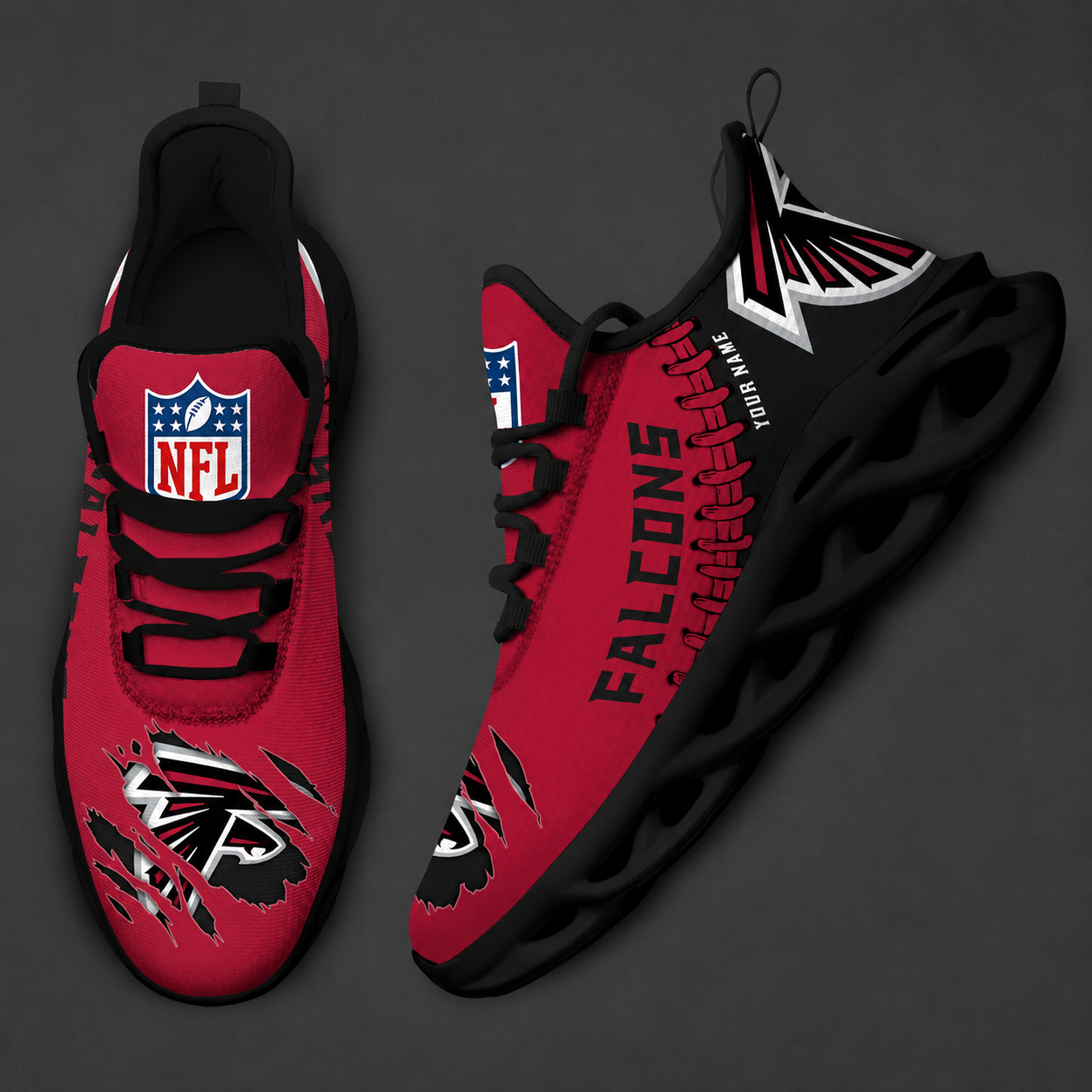 LIMITED EDITION - NEW CUSTOMIZED NFL18 ATF ATLANTA FALCONS UNISEX MAX SOUL SHOES