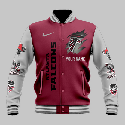 LIMITED EDITION - NEW CUSTOMIZED NFL18 ATF ATLANTA FALCONS BASEBALL JACKET